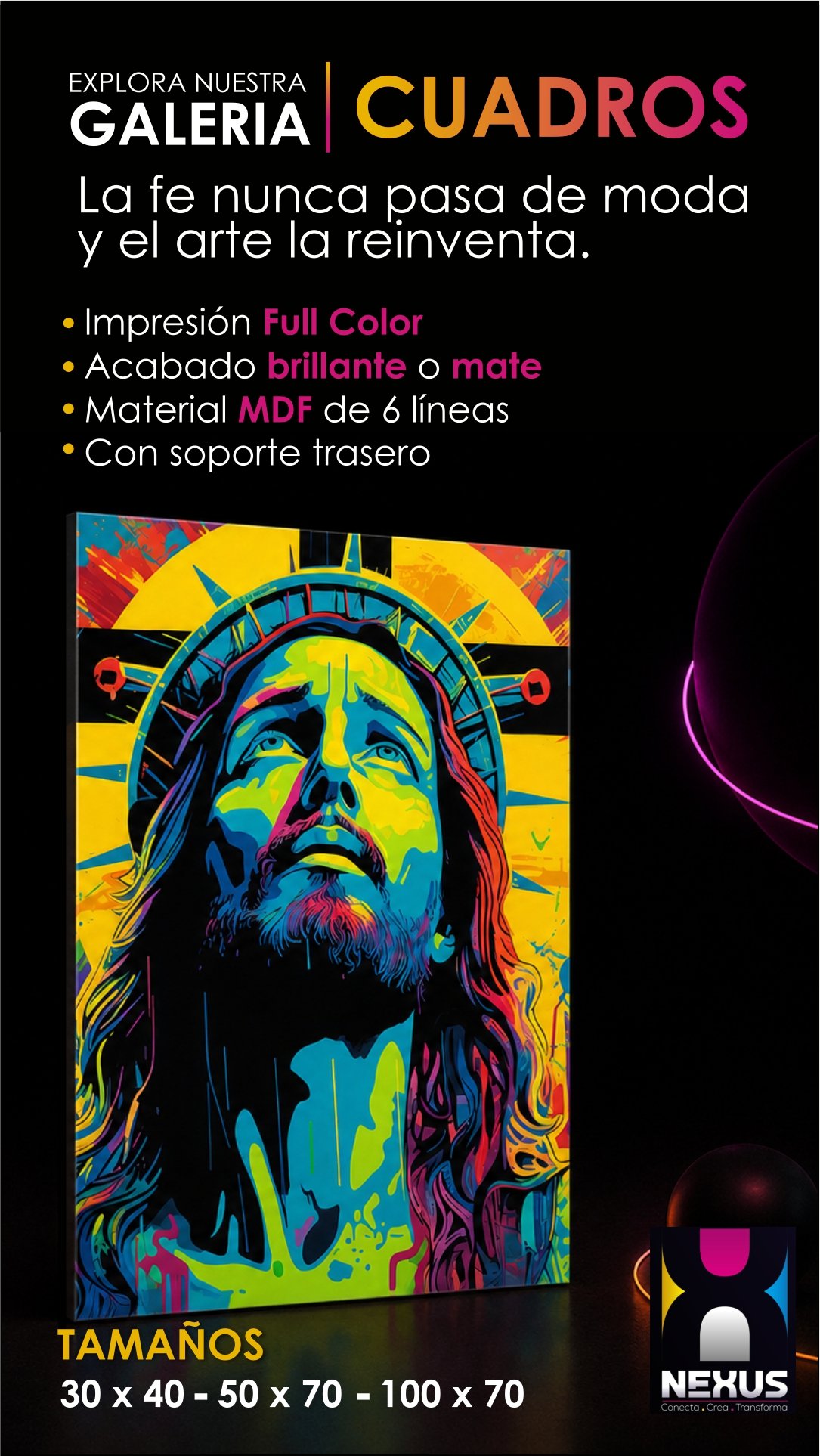 STOCKS VERTICALES-3 Cuadro Jesús Pop Art