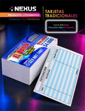 CATALOGO DEL APARTADO LITOGRAFICO-2,3 Tarjetas Tradicionales